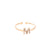 Gold Crystal Initial Pave Adjustable Ring