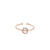 Gold Crystal Initial Pave Adjustable Ring