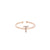 Gold Crystal Initial Pave Adjustable Ring