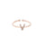 Gold Crystal Initial Pave Adjustable Ring