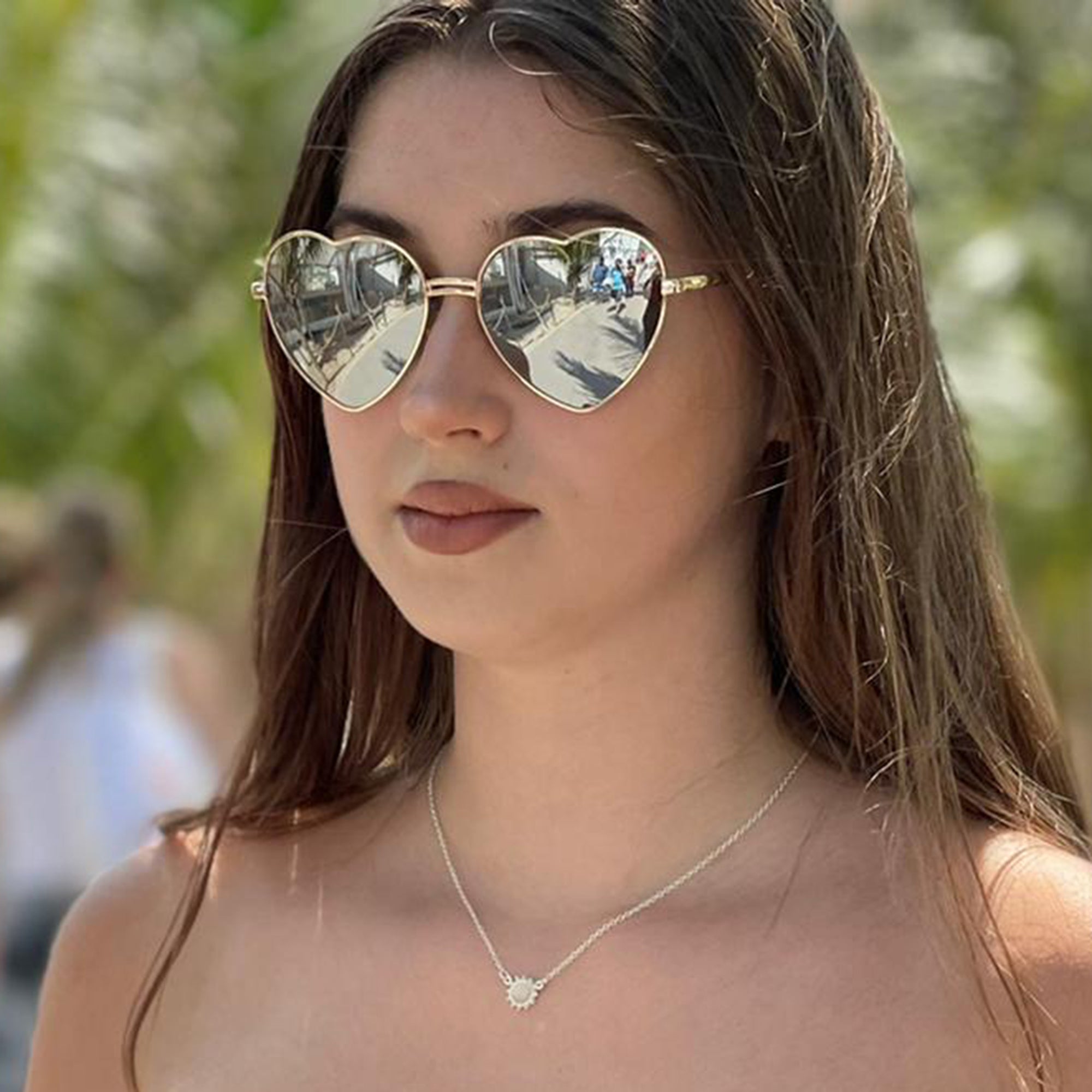 Mother Of Pearl Crystal Sun Drop Necklace