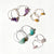 Natural Stone Chip Hoop Earrings