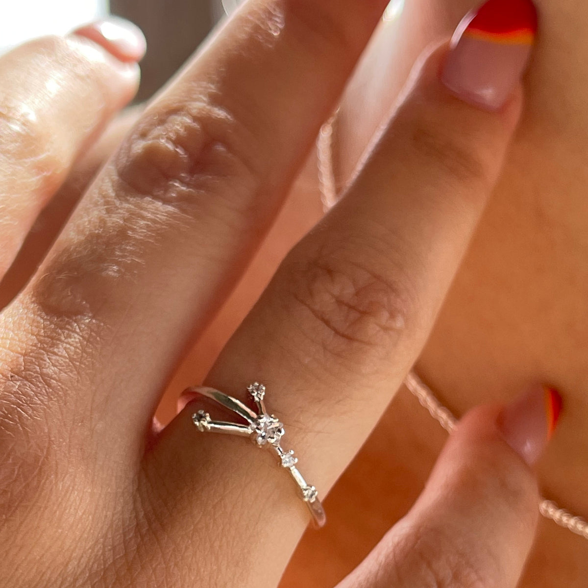 Constellation Zodiac Adjustable Crystal Ring - Viva life Jewellery