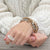Five Strand Gold Fimo & Stone Bracelet