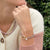 Natural Stone with Mother of Pearl Star Gold Bracelet