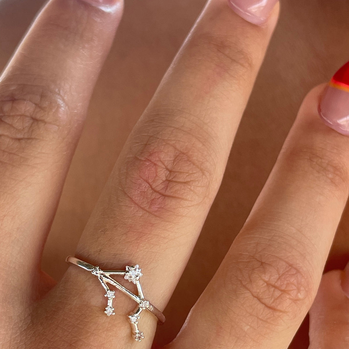 Constellation Zodiac Adjustable Crystal Ring - Viva life Jewellery