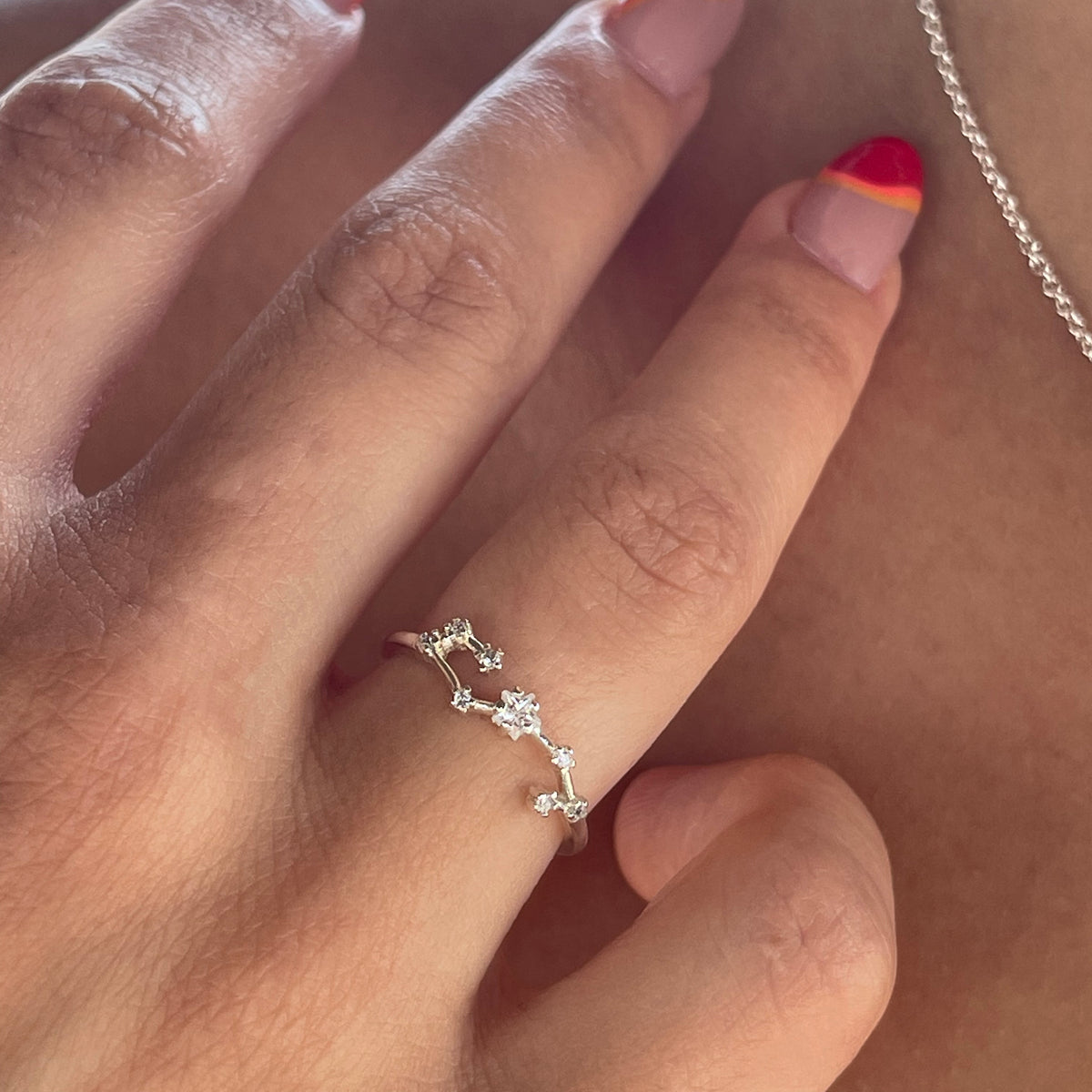 Constellation Zodiac Adjustable Crystal Ring - Viva life Jewellery