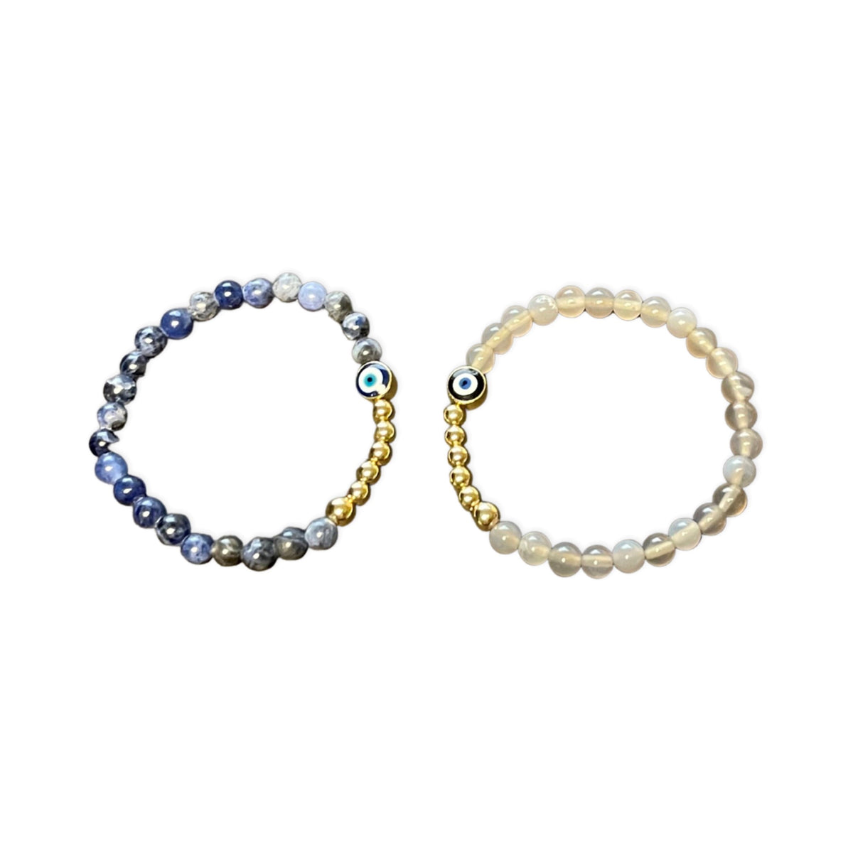 Natural Stone Evil Eye Bracelet