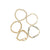 Five Strand Gold Fimo & Stone Bracelet