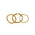 Three Strand Gold Link & Balls Bracelet