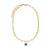 Gold Link Pearlized Evil Eye Necklace