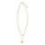 Two Strand Gold Fresh Water Pearl & Moon Disc Necklace
