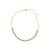 Gold Link Square Natural Stone & Fresh Water Pearl Necklace