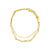 Two Strand Gold Textured Link Necklace