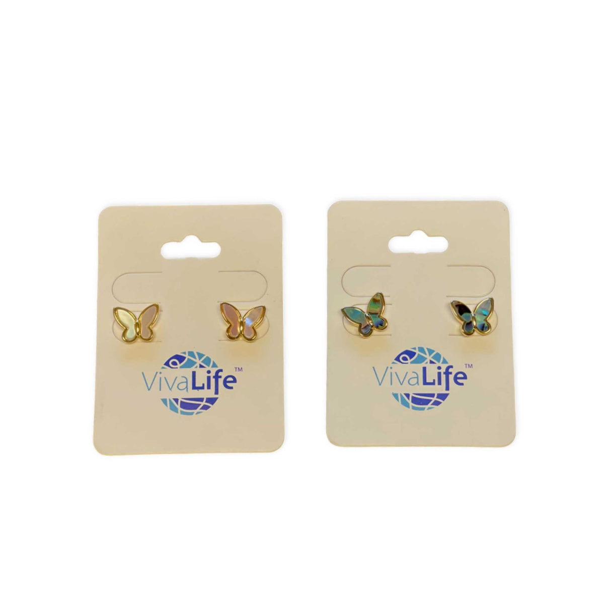 Gold Butterfly Stud Earrings
