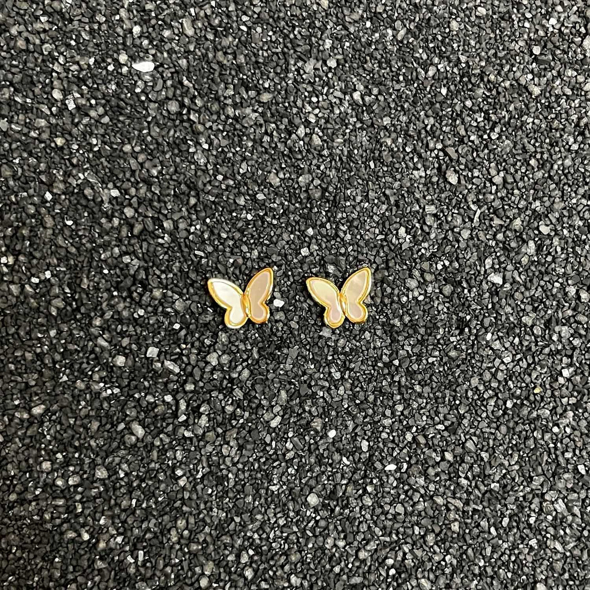 Gold Butterfly Stud Earrings