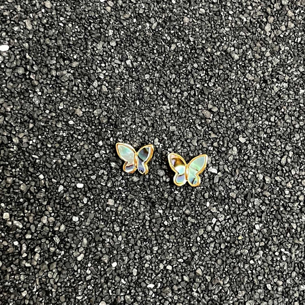 Gold Butterfly Stud Earrings