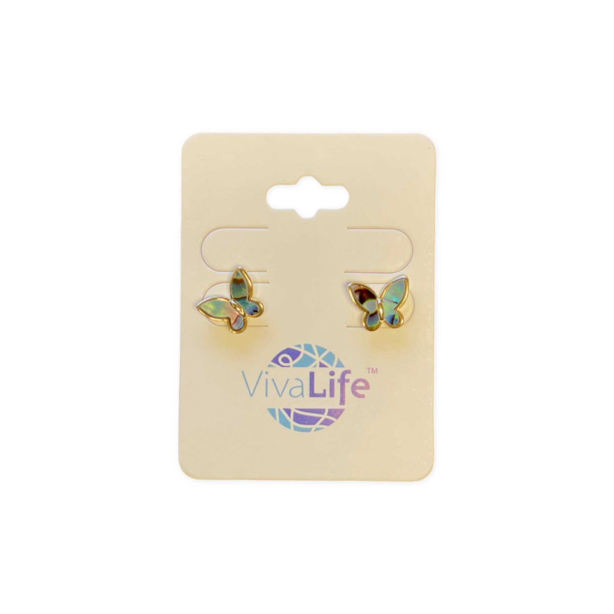 Gold Butterfly Stud Earrings