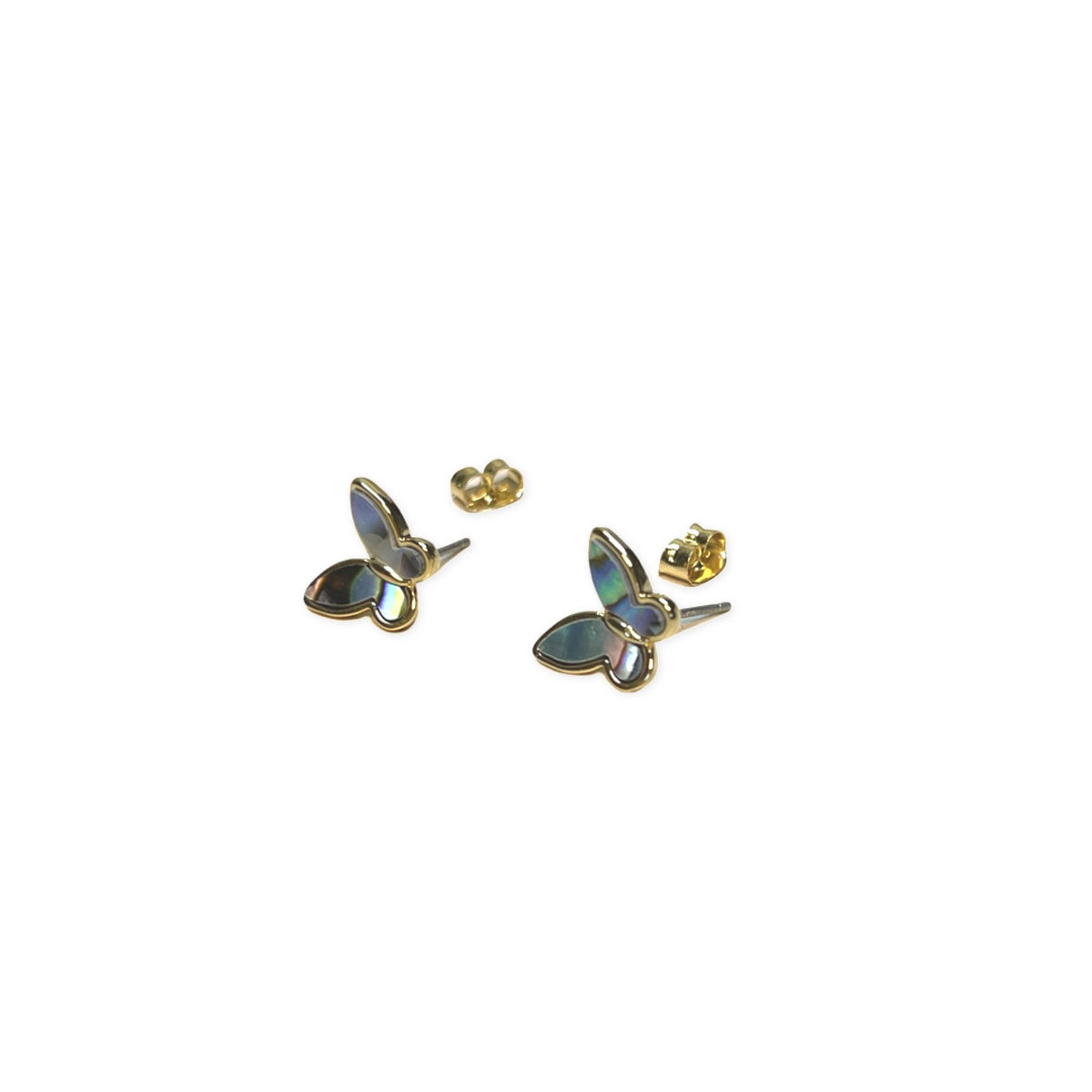 Gold Butterfly Stud Earrings