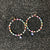 Fresh Water Pearl & Colorful Evil Eye Gold Earrings