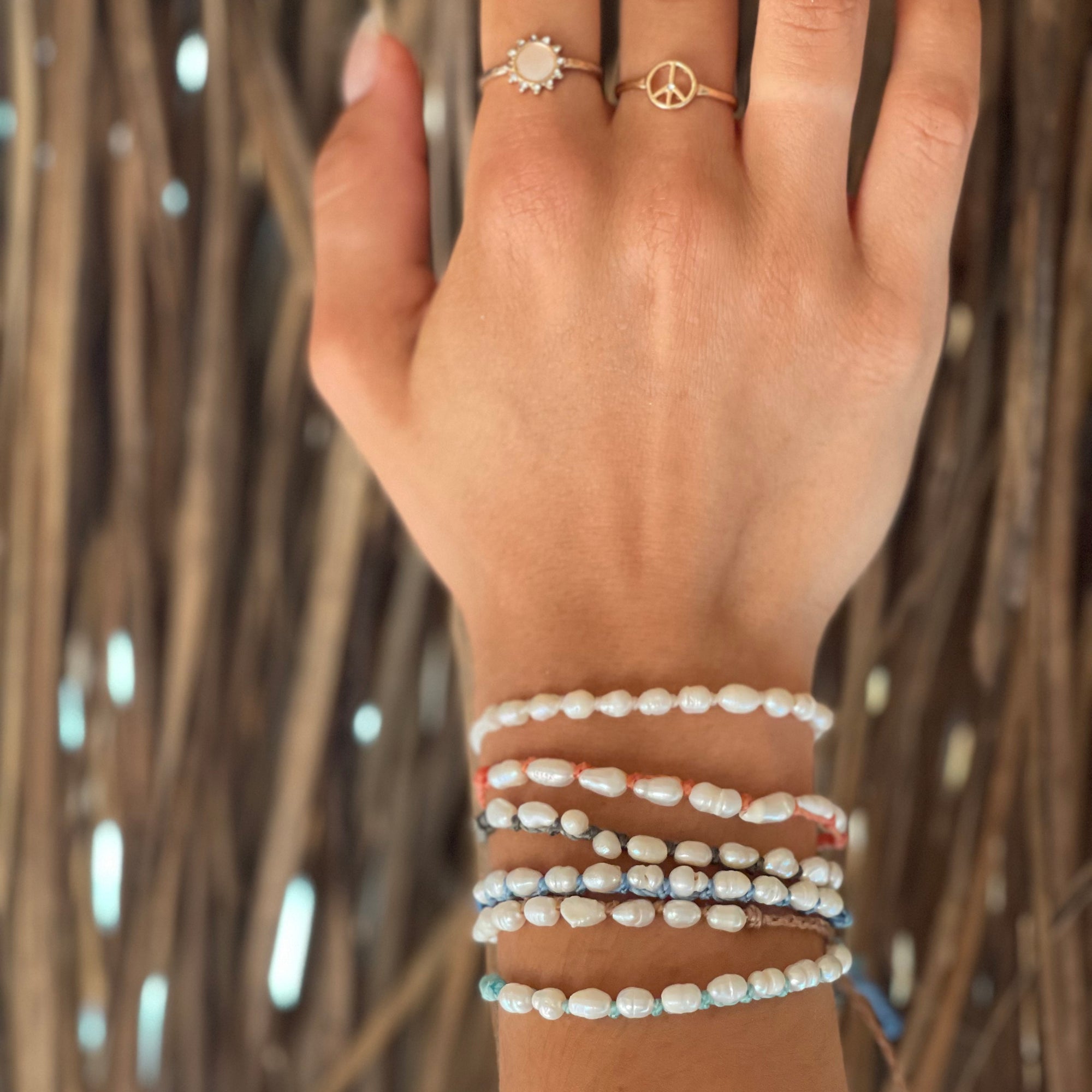 Wax Cord Rice Pearl Bracelet - Viva life Jewellery