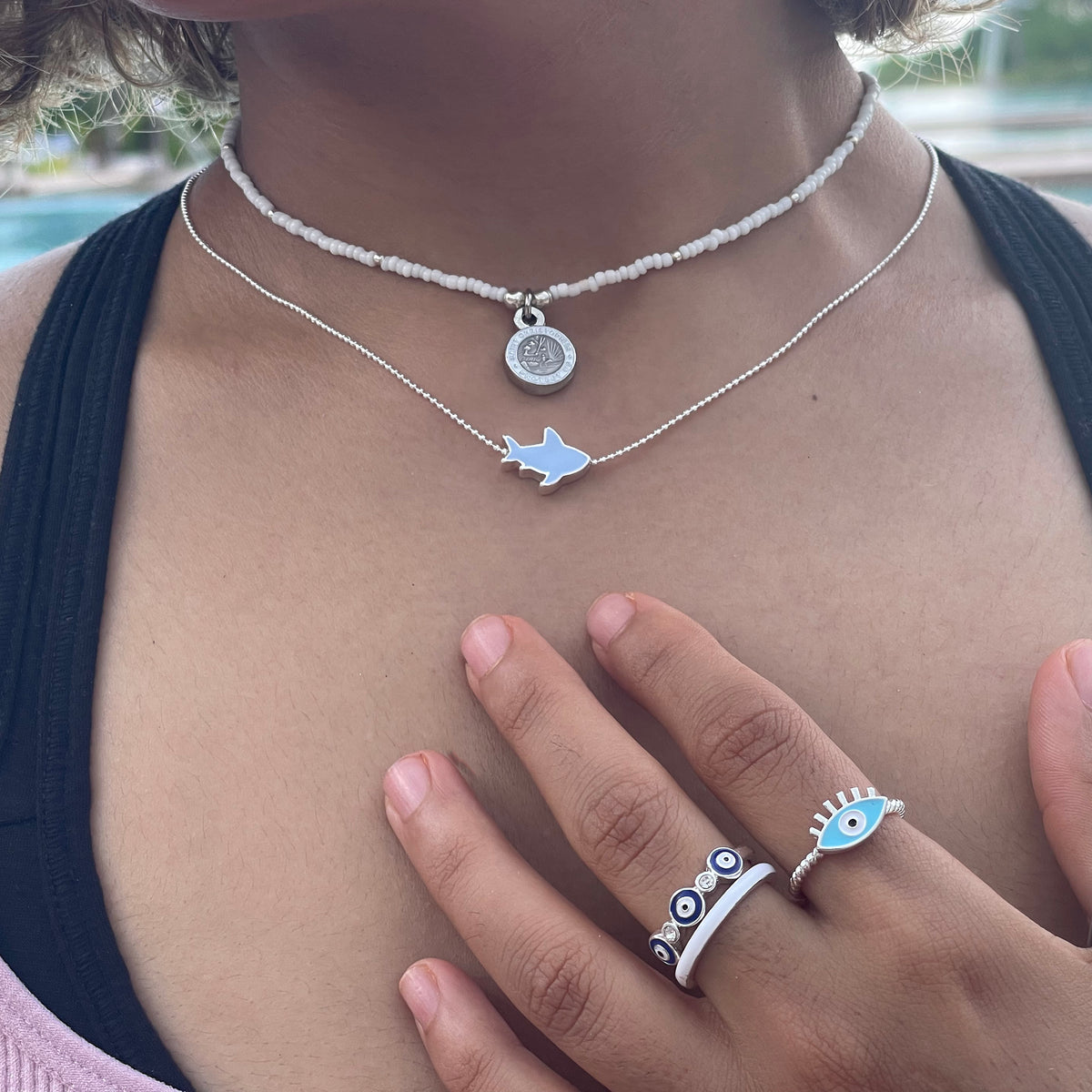 Colorful Enamel Animal Charm Ball Chain Necklace