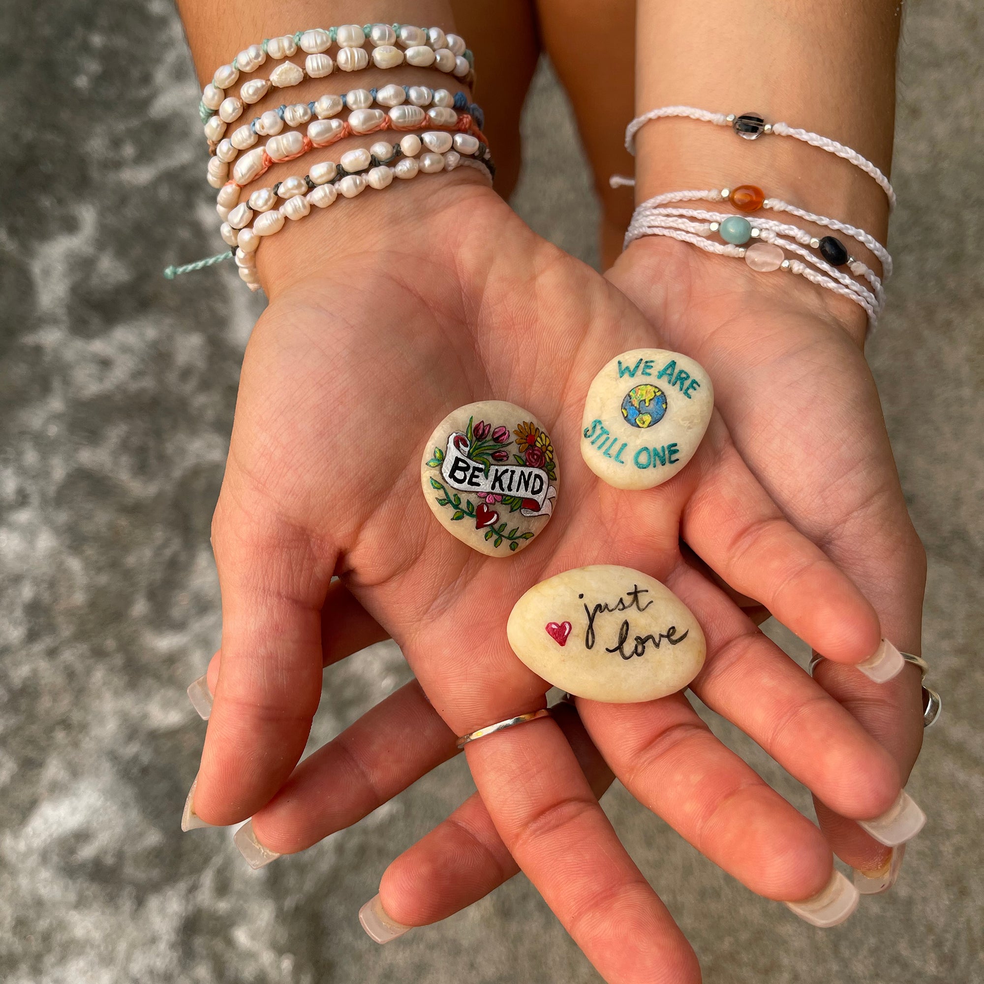 Natural Stone White Wax Cord Bracelet - Viva life Jewellery