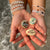 Natural Stone White Wax Cord Bracelet - Viva life Jewellery